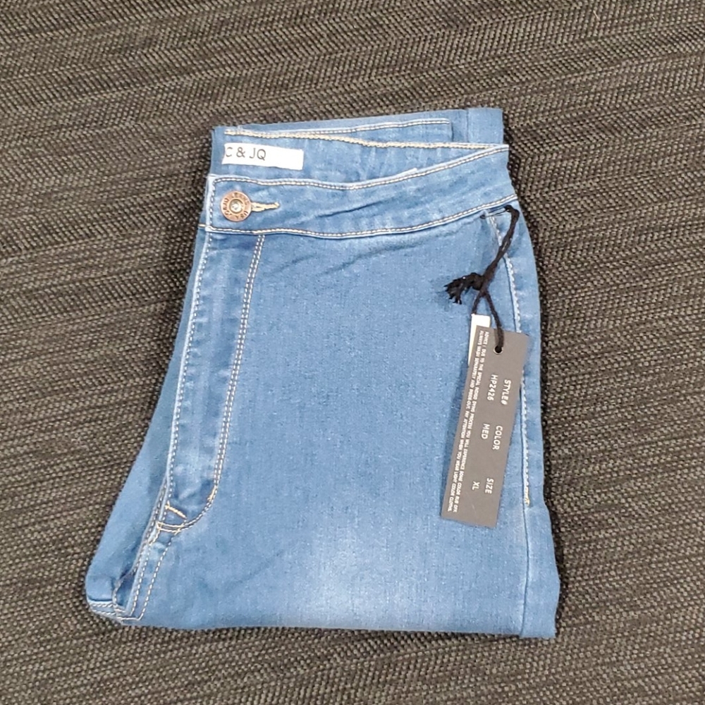 Blue jeggings